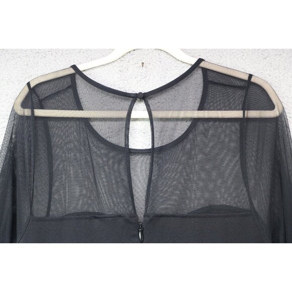 Torrid Black Mesh Empire Waist Dress-Size 14-Whimsigoth-Witchy-Goth-Pockets - Picture 15 of 16